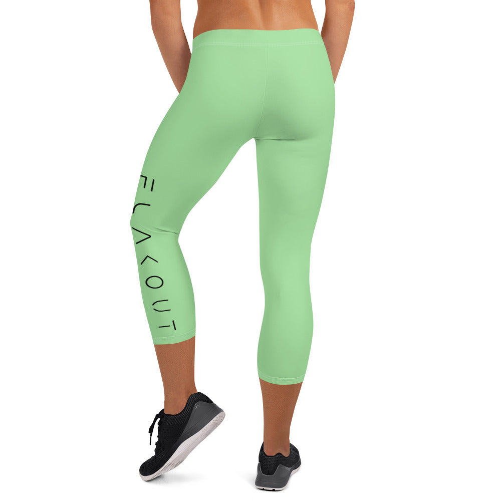 Minty Mirage Women's Capri Leggings - FLAKOUT