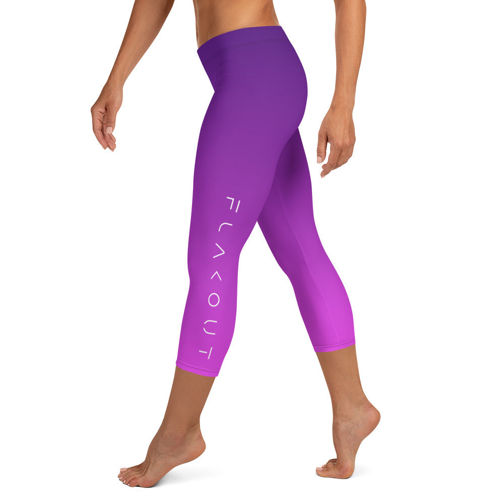 Neon Orchid Women's Capri Leggings - FLAKOUT