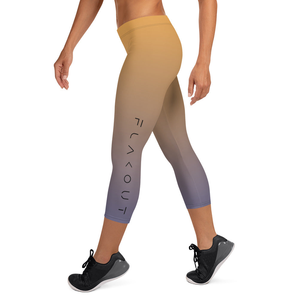 Dusk Blaze Women's Capri Leggings - FLAKOUT