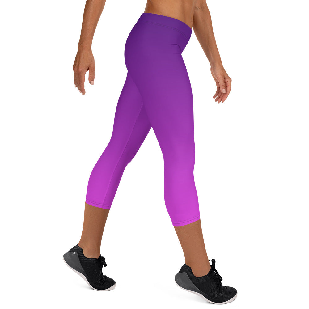 Neon Orchid Women's Capri Leggings - FLAKOUT