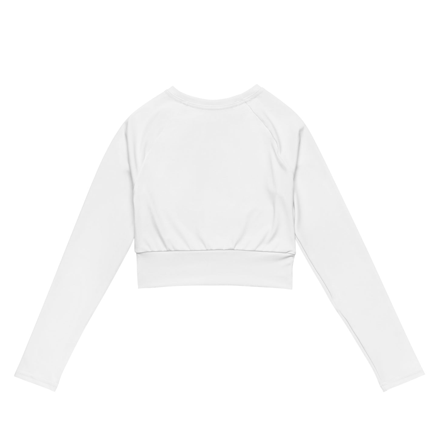 Women's Recycled Long-sleeve Crop Top - White