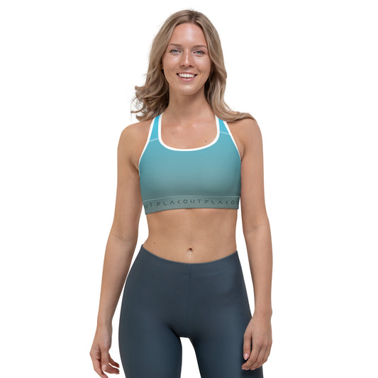 Aqua Skyline Women's Sports Performance Bra - FLAKOUT