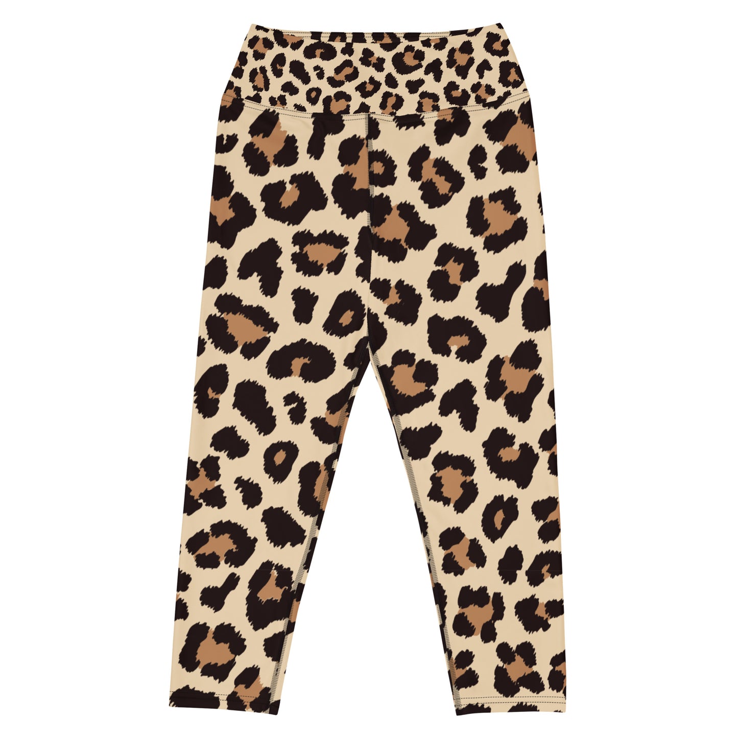 Leopar Chic Feline Women's Yoga Capri Leggings - FLAKOUT