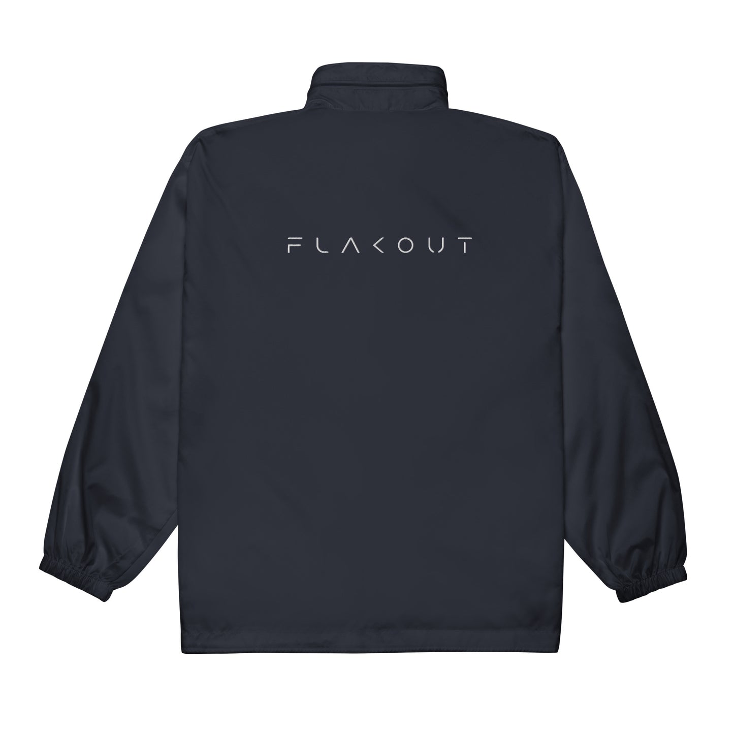 FLAKOUT Logo Embroidered Unisex Packable Windbreaker - FLAKOUT