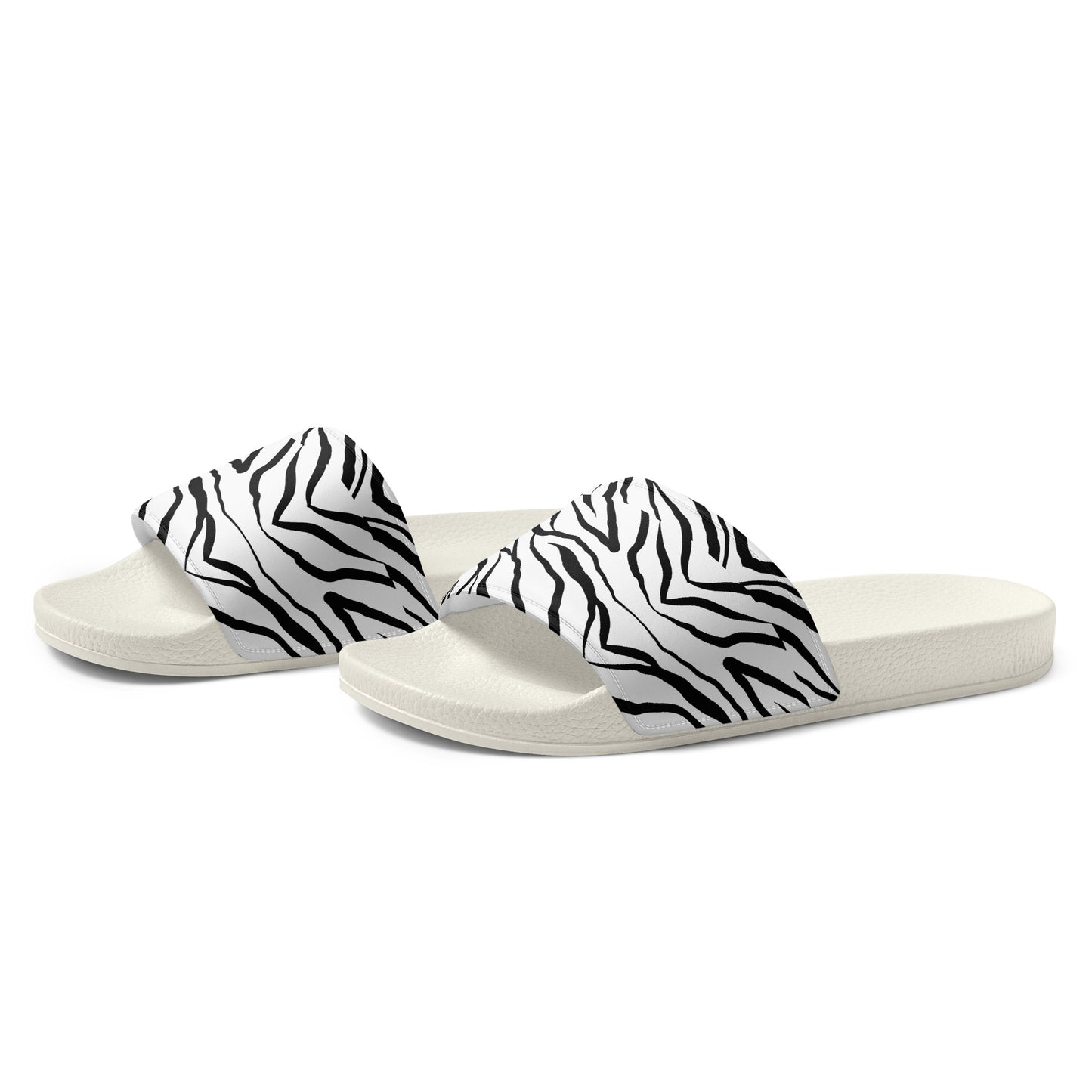 Striped Zebra Vibrance Men’s Slides - FLAKOUT