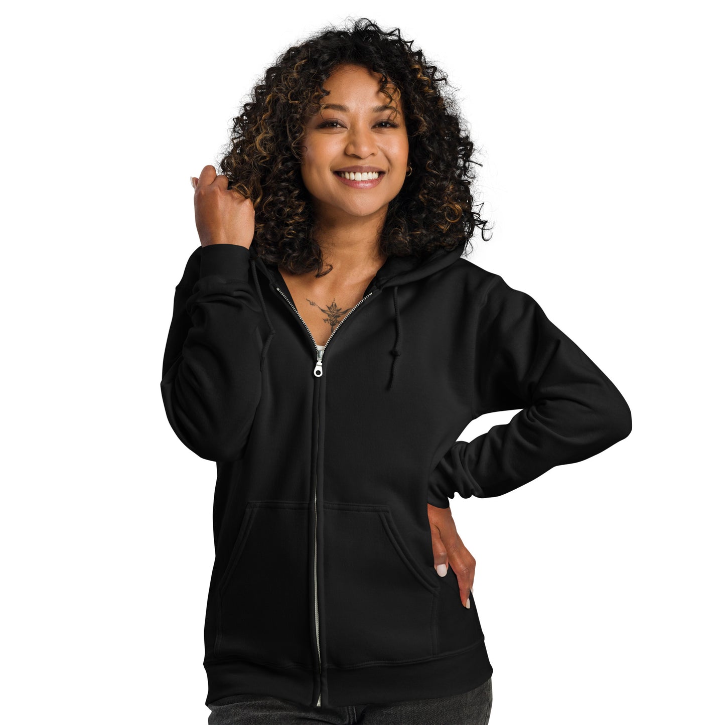 Nebuluxe Brilliance Heavy Harmony Fusion Zip Hoodie - Black - FLAKOUT