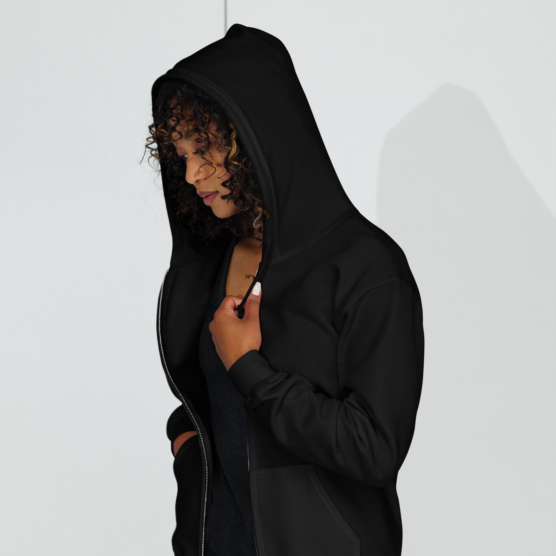 Flakout. Heavy Harmony Fusion Zip Hoodie - Black - FLAKOUT