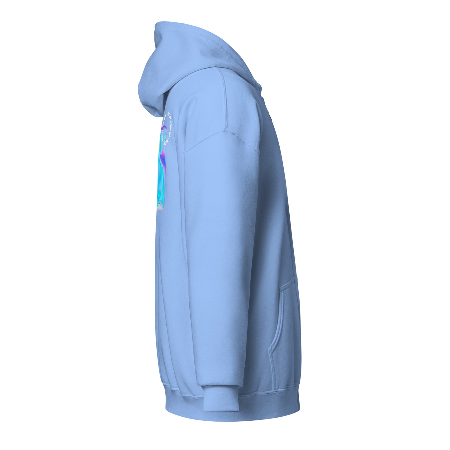 Vivid Existence Live Your Life Heavy Harmony Fusion Zip Hoodie - Carolina Blue - FLAKOUT