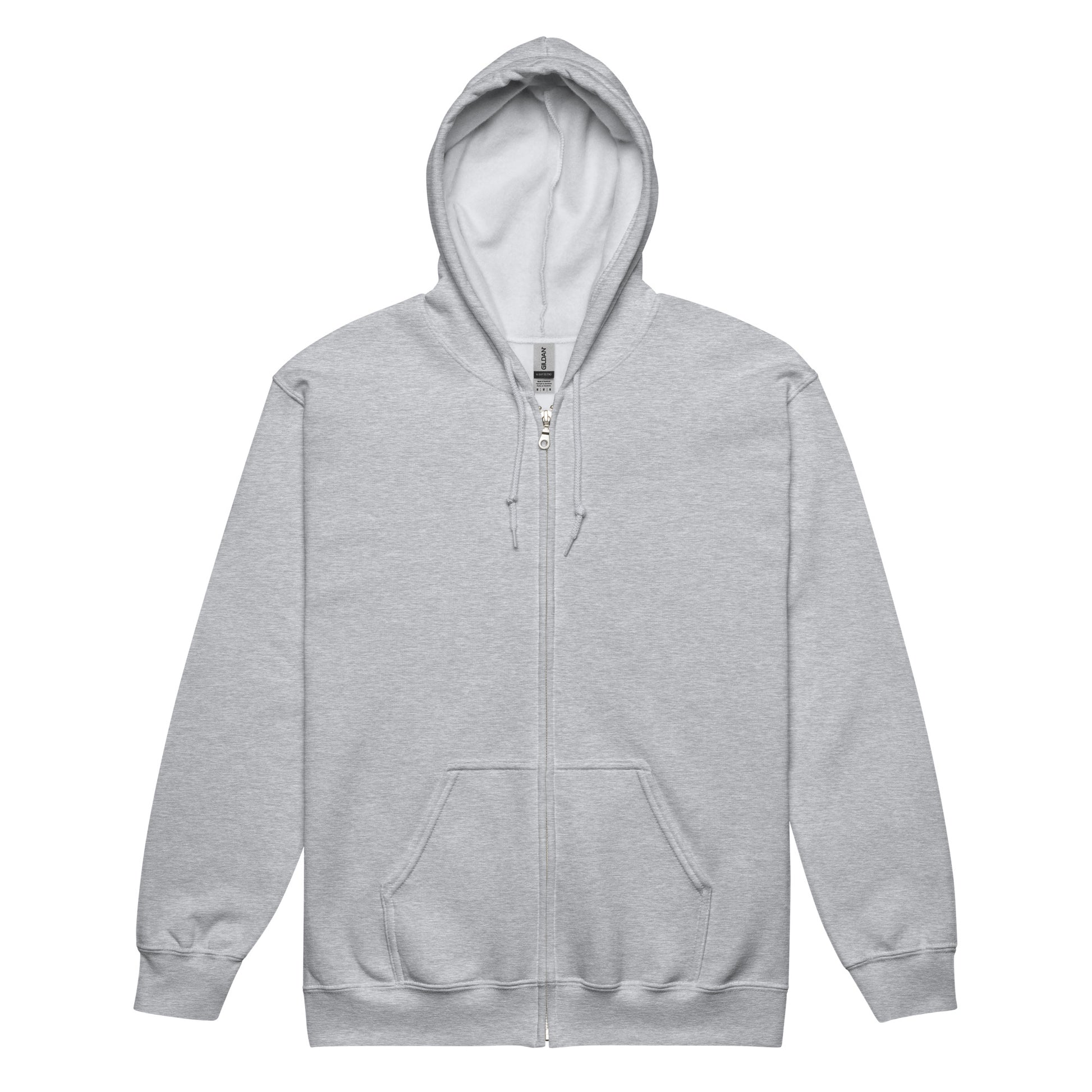 Celestial Heliacal Glow Heavy Harmony Fusion Zip Hoodie - Sport Grey - FLAKOUT