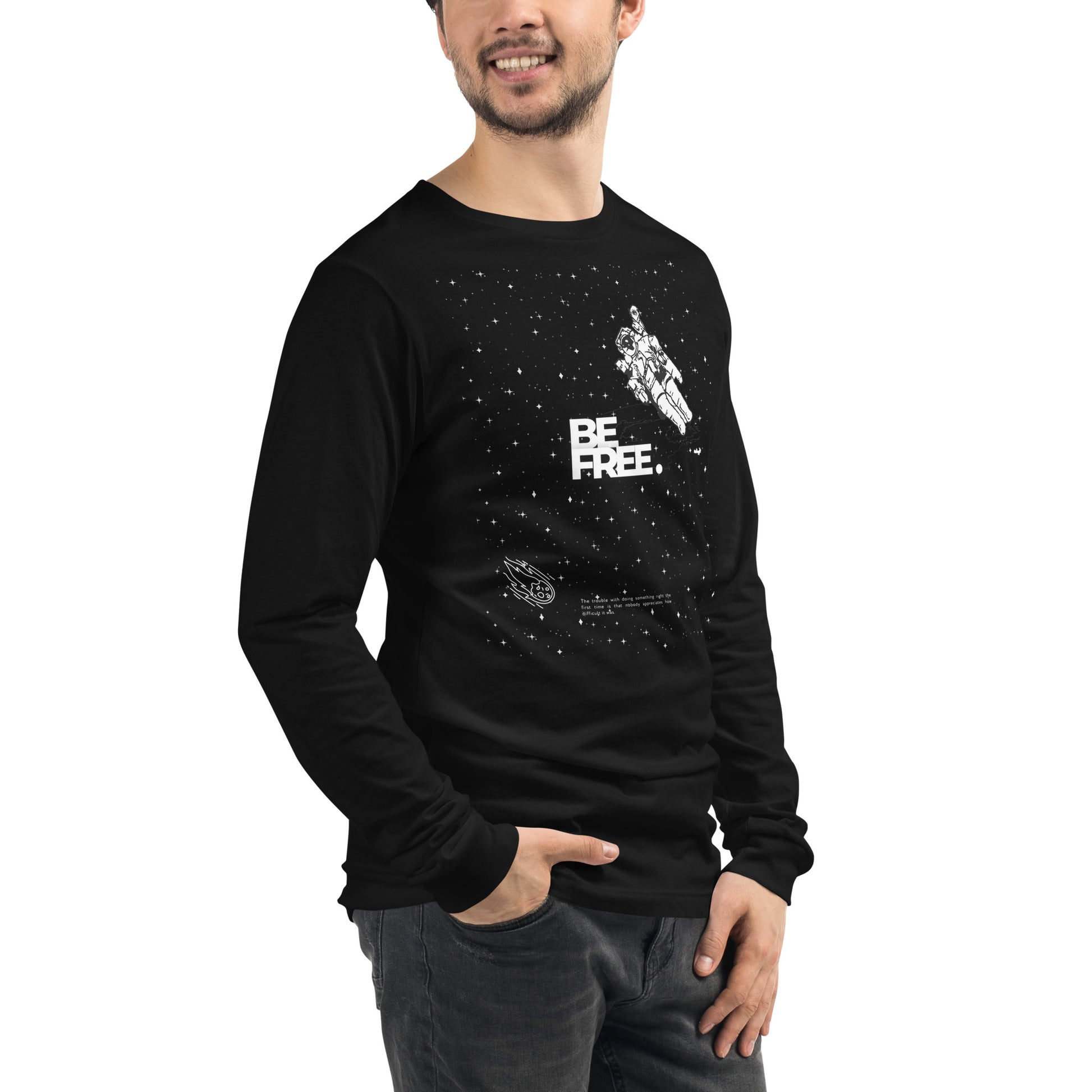 Be Free On Outer Orbit Long Sleeve Tee - FLAKOUT