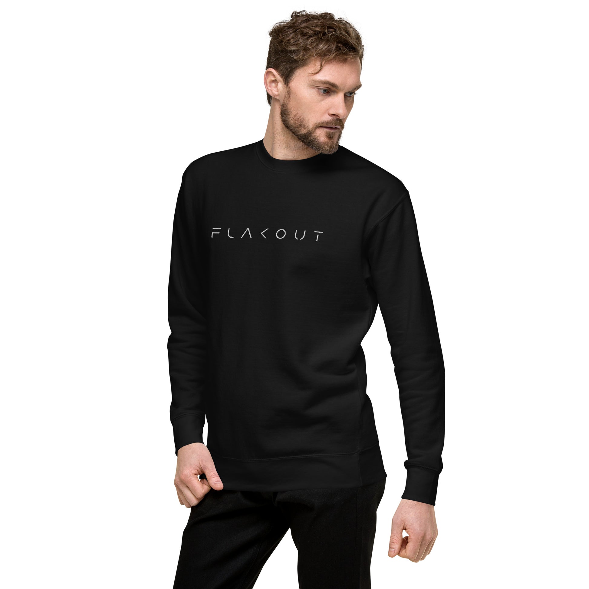 FLAKOUT Logo Embroidered Unisex Fleece Sweatshirt - FLAKOUT