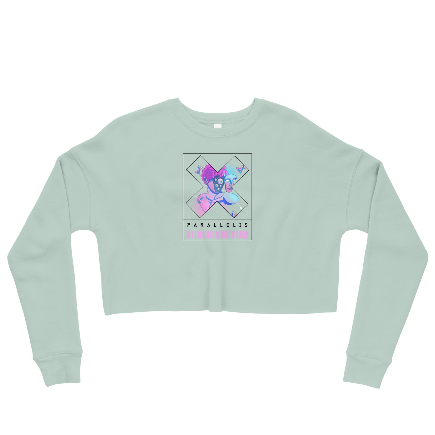 Parallelis Women's Crop Sweatshirt - FLAKOUT