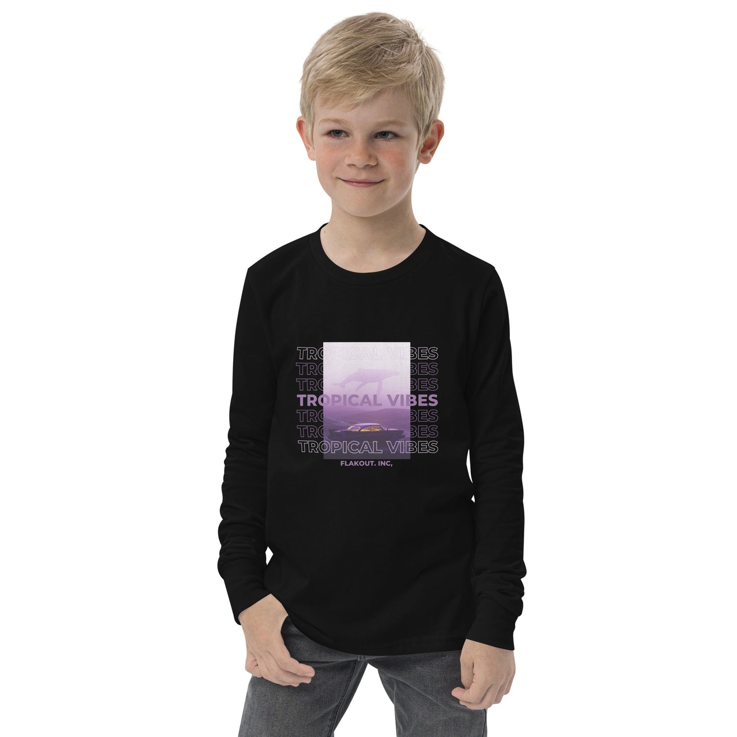 Tropical Vibes Odyssey Youth Long Sleeve Tee - FLAKOUT