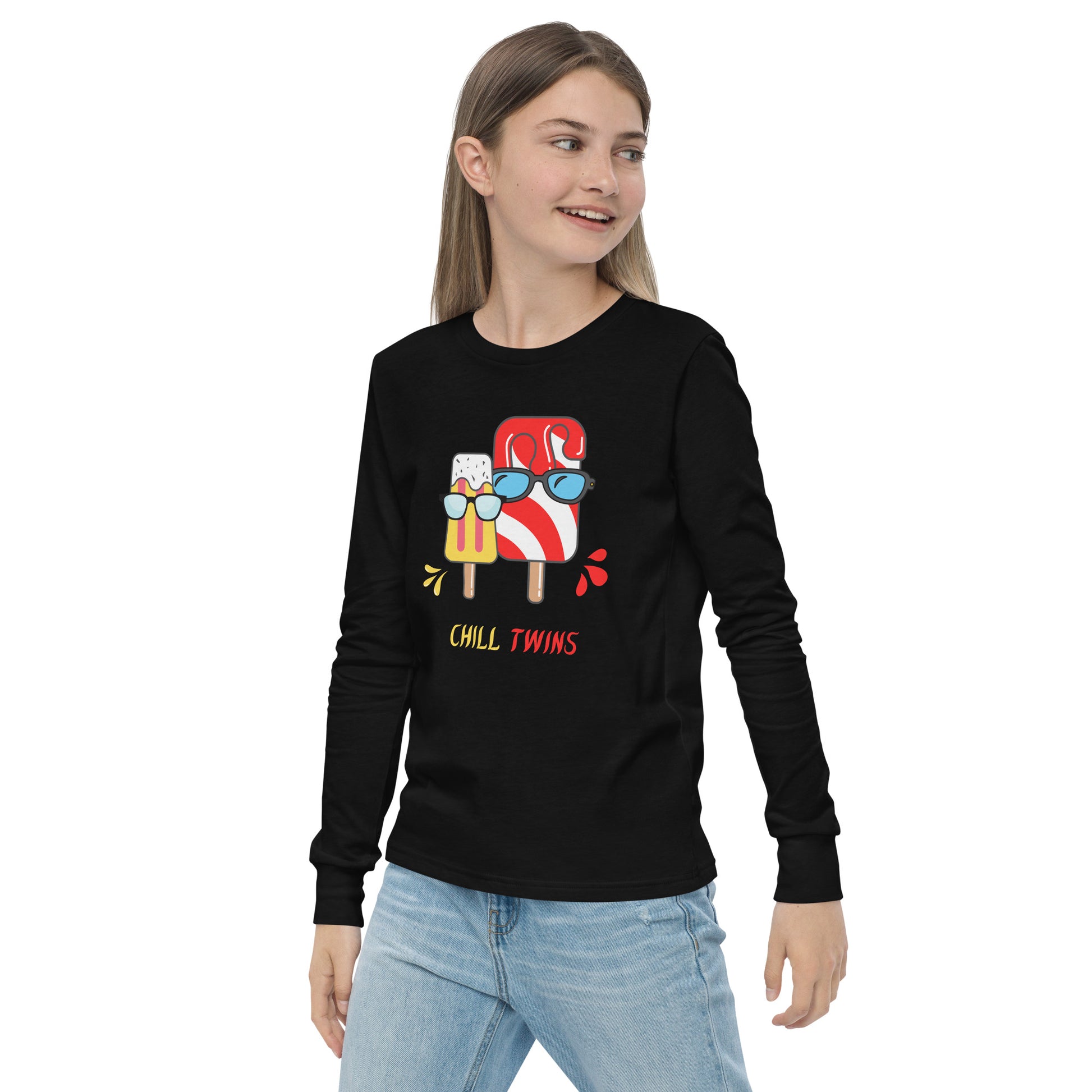 Chill Twins Unisex Kid's Long Sleeve Tee - FLAKOUT