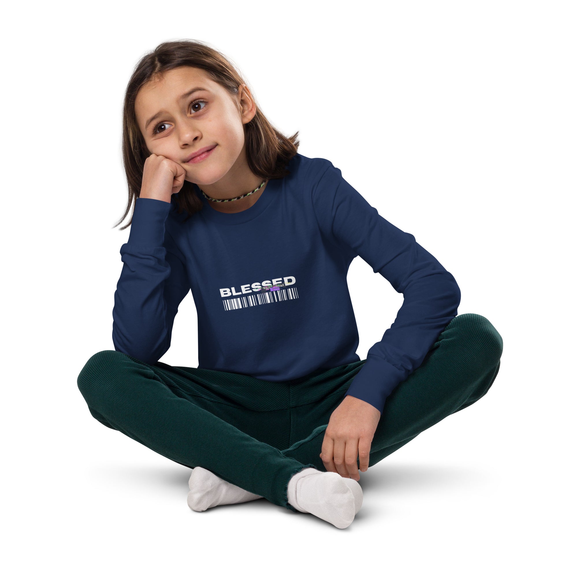 Divine Grace Blessed Kid's Long Sleeve Shirt - FLAKOUT