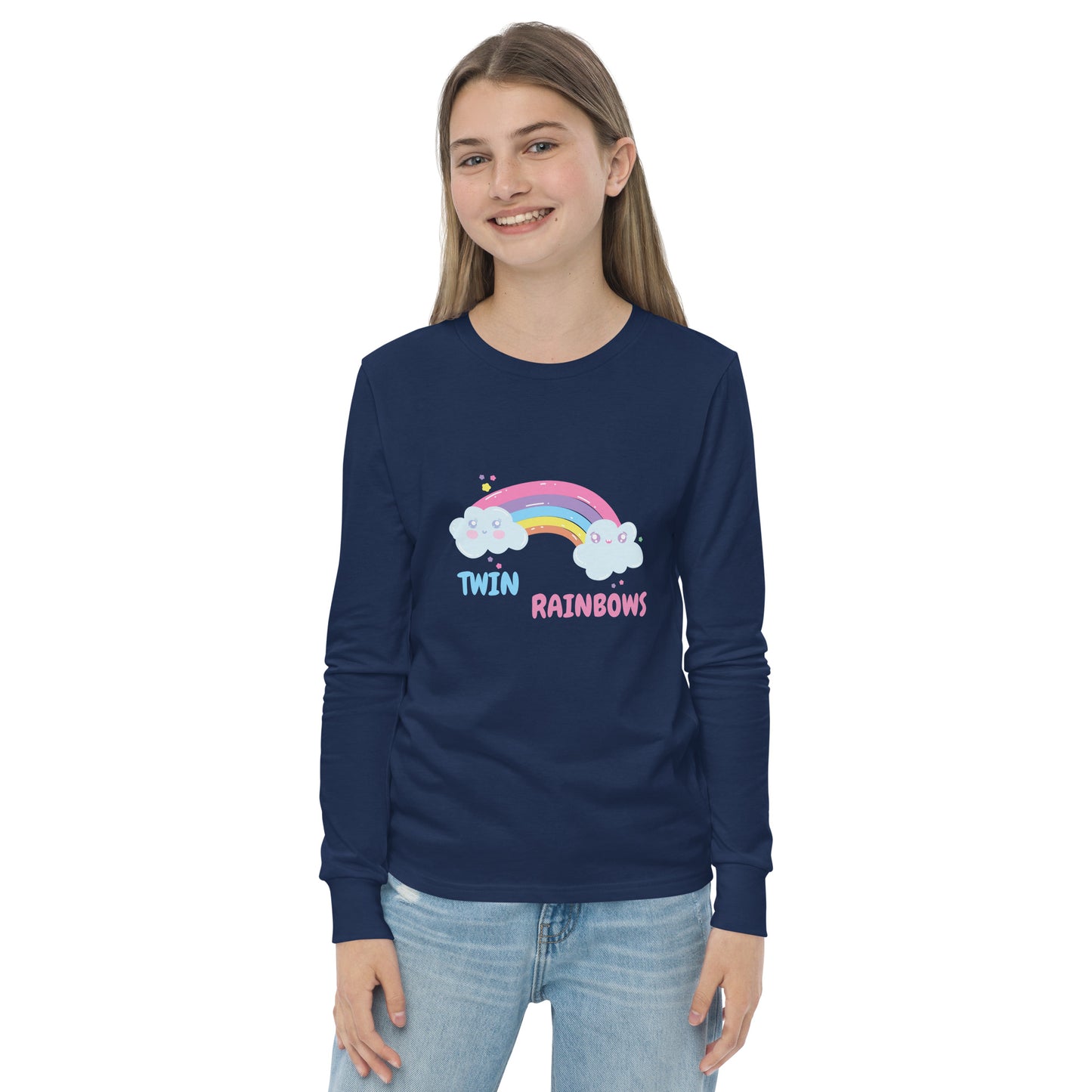 Twin Rainbows Girl's Long Sleeve Tee - FLAKOUT