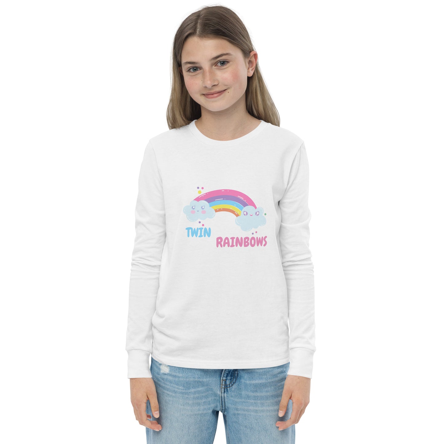 Twin Rainbows Girl's Long Sleeve Tee - FLAKOUT