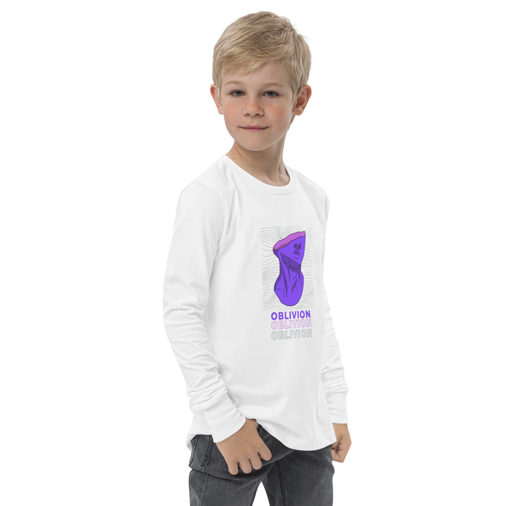 Violet Veil Of Oblivion Kid's Long Sleeve Shirt - FLAKOUT