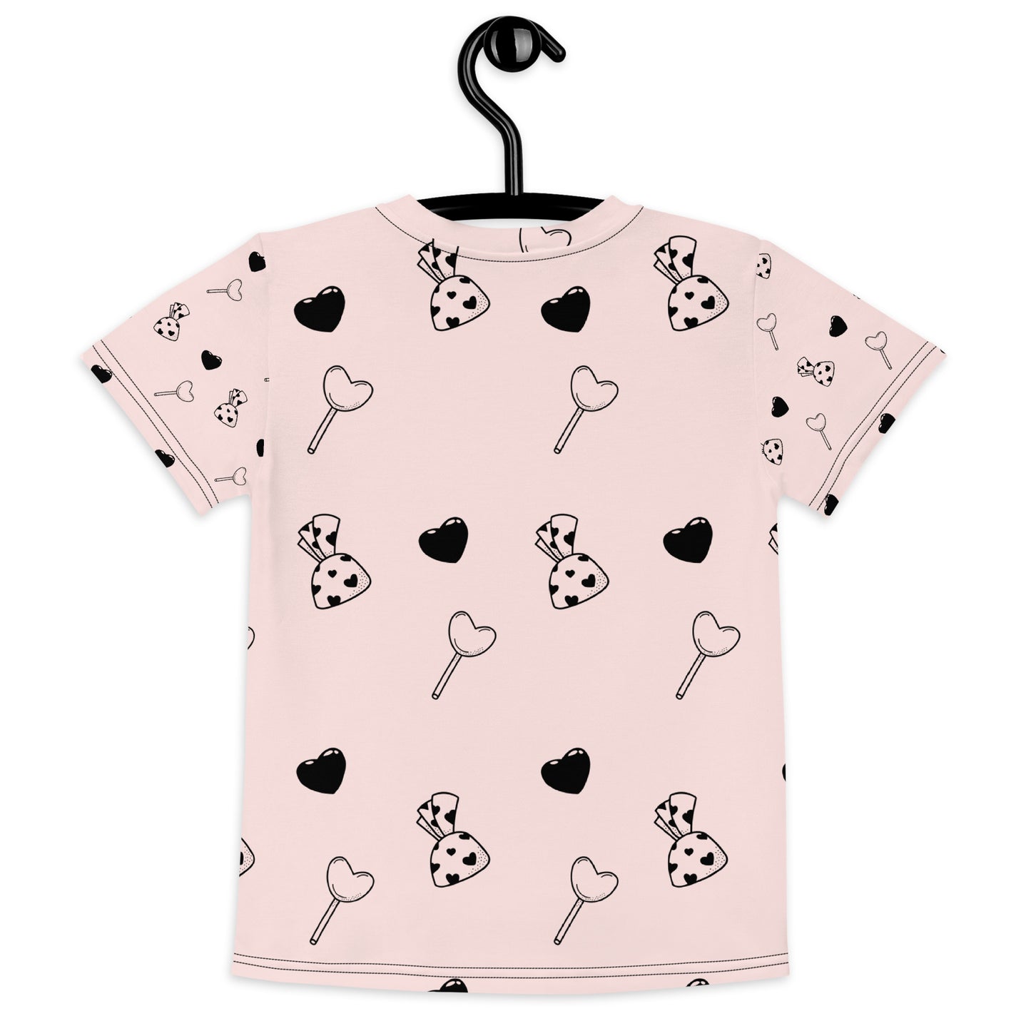 Girl's Crew Neck T-shirt Heart & Candy - FLAKOUT